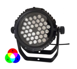 [DGPR-1012515] Lámpara Wall Washer LED, Par 64, 54W, RGB, 24Vdc, con DMX, SMD, 30 Grados, IP65, Negra