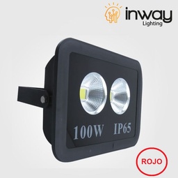 [DGPR-1022089] Lámpara Flood Light COB LED, 100W, 2x50W, Rojo, 100-260Vac, IP65, 60 Grados, Negro