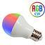 [DGPR-1428354] Bombilla LED, Tipo Bulbo 6W, RGB-CW, E27, Frost, 85-265Vac, Dimmable, IP20, 180 Grados, Blanco