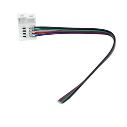 [DGPR-014836] Conector p/Cinta LED SMD5050, RGB, PCB 14mm y cable de 15cm, 1 vía