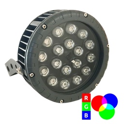 [DGPR-1006131] Lámpara Wall Washer LED, DGF-026, 18W, RGB, 85-265Vac, SMD, IP65, Gris, 60 Grados, Con Control Remoto