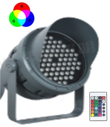 [DGPR-1006144] Lámpara Wall Washer LED, DGF-027, 36W, RGB, 85-265Vac, SMD, IP65, Gris, 60 Grados, Con Control Remoto