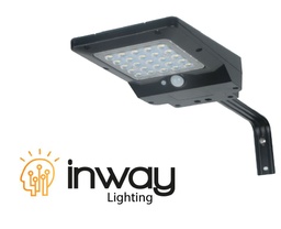 [DGPR-1023194] Lámpara Solar Street Light LED de 8W con Panel Integrado de 7Wp y Sensor de Movimiento, CW 6000K, 140x70 Grados, Con Batería de Litio de 186.50Wh, 3.7V, 6000mAh, IP65, Negra, 106Lm/W