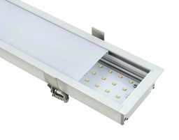 [DGPR-1024565] Lámpara Lineal Light de Empotrar LED, 36W, 39&quot;(100cm), CW 6000K, Frost, 85-265Vac, 120 Grados
