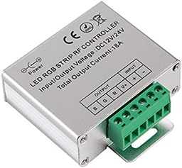 [DGPR-1025313] Controlador para Cintas LED, Radio Frecuencia, RGB, 216W, 12-24Vdc, 18A, 5050 30Led/Mts - 60Led/Mts, Gris, Con Memoria, Control no incluye baterías