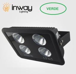[DGPR-1025458] Lámpara Flood Light COB LED, 200W, 4x50W, Verde, 85-265Vac, IP65, 60 Grados