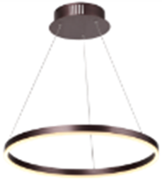 [DGPR-1026010] Lámpara LED Decorativa Colgante, DG60777P, 36W, NW 4000K, 85-265Vac, Dimensiones: Φ400x1200mm, IP20, Marron