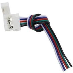 [DGPR-1026350] Conector p/Cinta LED RGBW, SMD5050, para ancho (PCB) de 12mm, IP20, Incluye: Cable de un lado de 150mm