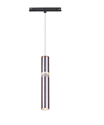 [DGPR-1027227] Lámpara Colgante Magnética LED p/Riel de 20mm de ancho, DG50298P, 8W, NW 4000K, 48Vdc, Dimensiones: 40x40x2000mm, IP20, Plateado
