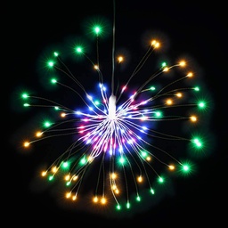 [DGPR-1027304] Decoracion Navideña LED tipo Fireworks p/Exterior, 0.3W, 4 colores, con batería, 8 funciones y control remoto, IP65