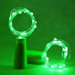 [DGPR-1027332] Tira de Luces LED de Cobre con Corcho con Batería, 0.3W, Verde, 20LED/2Metros