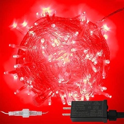 [DGPR-1027761] Extensión Navideña LED p/Exterior, 8W, Roja, 200LED/10Metros, 110Vac, Con cable clear de 1.5mm, IP55