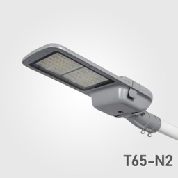 [DGPR-1028012] Lámpara Street Light LED Modular T65-N2 con Cristal, Desconector Eléctrico y Base de 3 Pin, 75W, NW 4000K, 2883, 2x34pcs, Type III Medium, SANAN 5050, 100-277Vac, Dimmable de 0-10Vdc, Supresor de pico externo de 10KV, adaptador 40-50mm, IP68, Gris