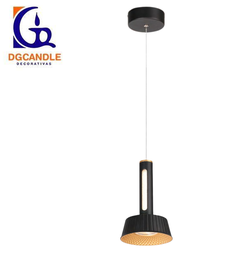 [DGPR-1028046] Lámpara LED Decorativa Colgante, DG50882P, 8W, NW 4000K, 85-265Vac, Dimensiones: Φ150x1500mm, IP20, Negro con Dorado