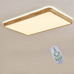 [DGPR-1028252] Lámpara LED Decorativa de Superficie, 40W, Multiple CCT WW 3000K / NW 4000K / CW 6500K, 100-277Vac, Dimmable, IP20, Material: Madera, Dimensiones: 400x600mm