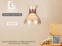 Lampara LED Decorativa Colgante, DG50371P, 8W, NW 4000K, 85-265Vac, Dimensiones: 170x170x1500mm, IP20, Negro con rose gold