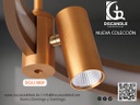 Lampara LED Decorativa Colgante, DG61380P, 60W, NW 4000K, 85-265Vac, Dimensiones: 1120x220x1500mm, IP20, Dorado