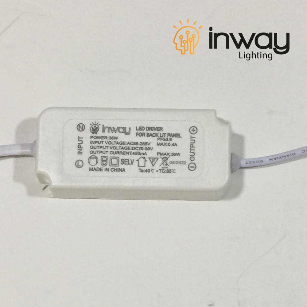 Driver p/Lampara LED, IP20, 36W, 85-265Vac, Output: 70-80Vdc, 450mA