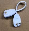 Conector Flexible p/Riel de Track Light de 2 cables, Blanco