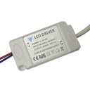 Driver p/Lampara LED, IP20, 6-12W, 86-265Vac, Output: 300mA, PF&gt;0.5