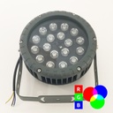 Lampara Wall Washer LED, DGF-026, 18W, RGB, 85-265Vac, SMD, IP65, Gris, 60 Grados, Con Control Remoto