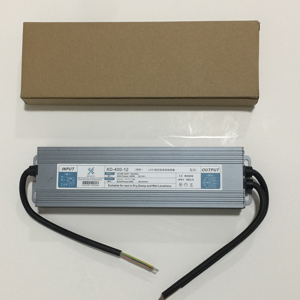 Power Supply Voltaje Constante Corriente Variable LED, 400W, 100-240Vac, 12Vdc, 33A, IP67