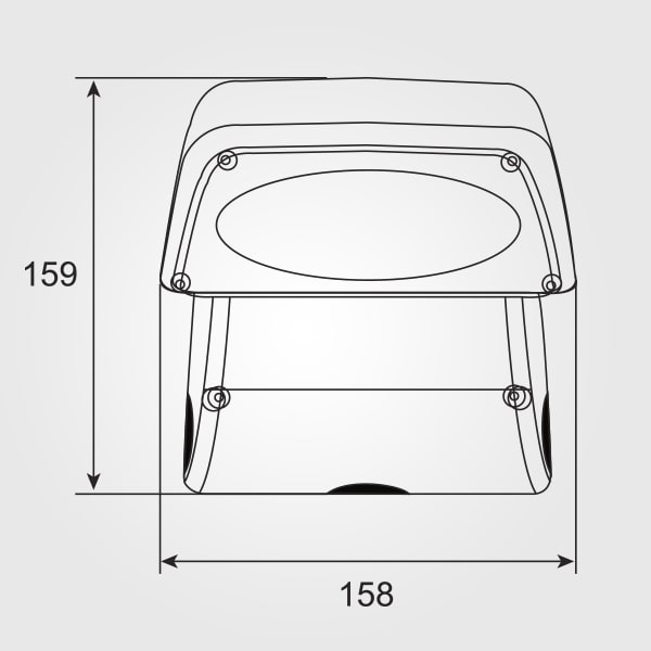 Lampara Wall Pack LED, 20W, 5000K, 100-277Vac, IP66, 120 Grados, 110Lm/W