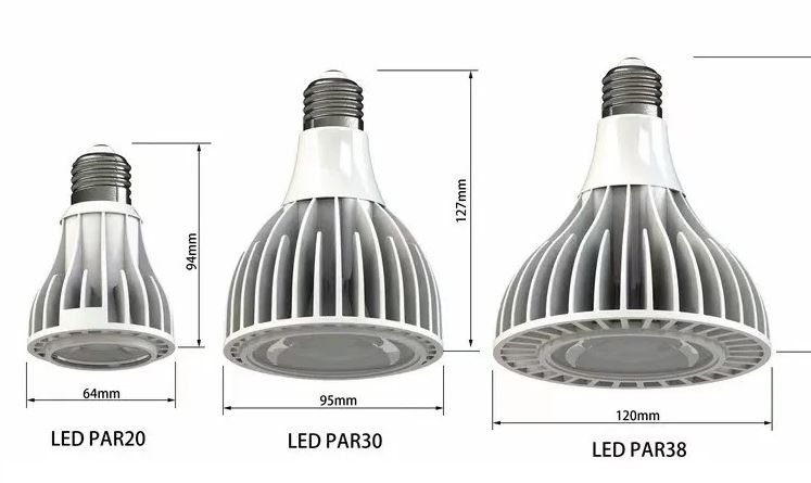 Bombilla LED, PAR20 COB, 7W, WW 3000K, 100-260Vac, E27, IP20, 24 Grados, Negro, Dimensiones: Ф62x95mm