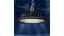 Lampara High Bay SMD LED, Tipo UFO QG, 150W, CW 6000K, 100-277Vac, Supresor de Pico 4KV, IP65, 90 Grados