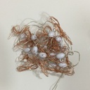 Cortina de Luz Vintage p/Exterior, 6W, 2700K, 110Vac, 400pcs de LED, 2Mx2M, con 8 funciones, Control remoto y Cable blanco