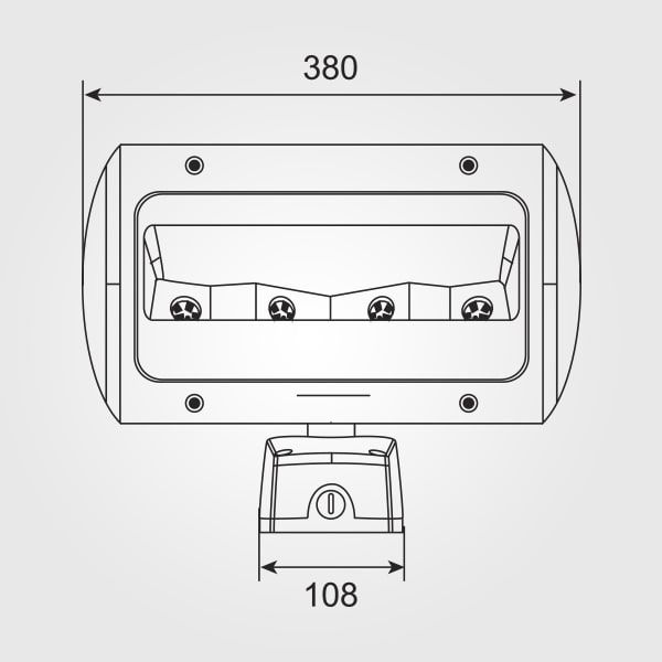 Lampara Wall Pack LED, 80W, 5000K, 100-277Vac, IP66, 120 Grados, 110Lm/W