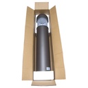 Bolardo LED, DGIN-25A, 25W, WW 3000K, 100-277Vac, Dimensiones: Ø200xH1090mm, Material: Aluminio, IP65, 150 Grados, Gris Oscuro