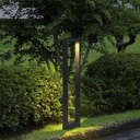Bolardo LED, DG-881F-600, 10W, CW 6000K, 100-265Vac, Dimensiones: 162x57xH600mm, Material: Aluminio, IP65, Negro