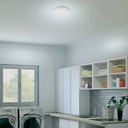 Lámpara Ceiling LED de Superficie, 24W, WW 3000K, 110Vac, IP20, 120 Grados, Blanco, Dimensiones: Ø191x27mm