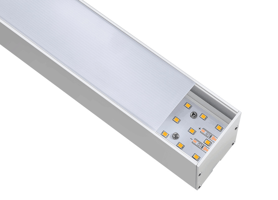 Lámpara Lineal Light para Colgar LED, 80W, 96"(240cm), NW 4000K, Frost, 100-240Vac, 120 Grados