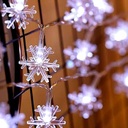 Extensión Navideña LED p/Exterior tipo Copo de Nieve, CW 6000K, 50LED/5Metros, 110Vac, IP65
