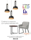 Lámpara LED Decorativa Colgante, DG50882P, 8W, NW 4000K, 85-265Vac, Dimensiones: Φ150x1500mm, IP20, Rose Gold con Negro