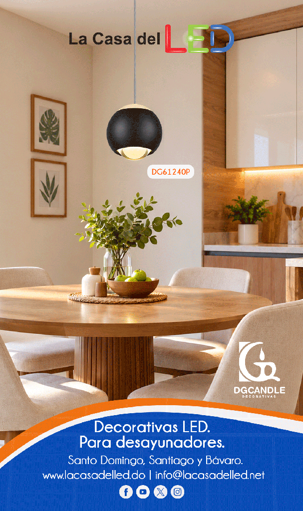 Lámpara LED Decorativa Colgante, DG61240P, 7W, NW 4000K, 85-265Vac, Dimensiones: Φ94x1500mm, IP20, Gris Oscuro