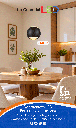 Lámpara LED Decorativa Colgante, DG61240P, 7W, NW 4000K, 85-265Vac, Dimensiones: Φ94x1500mm, IP20, Gris Oscuro
