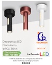 Lámpara LED Decorativa de Superficie, DG50164C, 5W, NW 4000K, 85-265Vac, Dimensiones: Φ90x190mm, IP20, Blanco