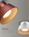 Lámpara LED Decorativa de Superficie, DG50880C, 6W, NW 4000K, 85-265Vac, Dimensiones: Φ150x96mm, IP20, Rose Gold