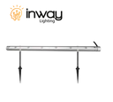 Kit de 2 Poste tipo extensión de 170mm con estaca de 165mm, Material: Aluminio, Gris Oscuro