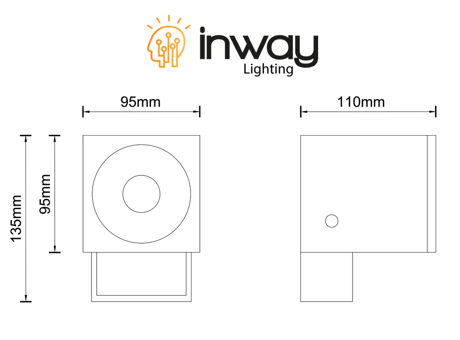 Reflector COB LED, 12.5W, WW 3000K, 100-265Vac, IP65, 30 Grados, Dimensiones: 95x110x135mm, Gris Oscuro, Material: Aluminio