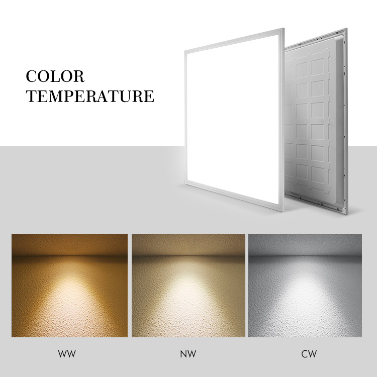 Kit Panel LED Cuadrado de Luz Directa (BackLit) p/Empotrar, 40W, 5000K, 4000Lm, 100-277Vac, 24&quot;x24&quot;(600x600mm), Borde Blanco