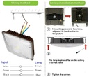 Lampara Canopy de Emergencia LED SMD, 15W, CW 5000K, 100-277Vac, 130 Grados, IP65, Bronce, 130Lm/W