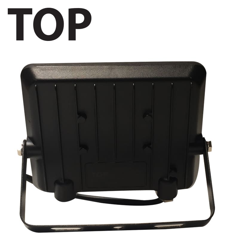 Lámpara Flood Light SMD TOP, 10W, CW 6000K, 100-265Vac, IP65, 120 Grados, Negra, Dimensiones: 120x85x25mm