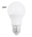 Bombilla LED, Tipo Bulbo, 7W, NW 4000K, 24Vac, E27, Frost, IP20, 180 Grados