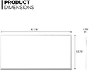 Kit Panel LED Rectangular de Luz Directa (BackLit) p/Empotrar, 25W / 30W / 40W / 45W / 50W, Múltiple CCT WW 3000K / 3500K / NW 4000K / 5000K / CW 6000K, 110Lm/w, 100-277Vac, Dimmable de 0-10Vdc, 24&quot;x48&quot;(600x1200mm), Borde Blanco con Certificación UL