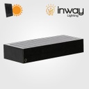 Lámpara Solar LED de Pared (Aplique) de 6W con Panel Solar Integrado de 2.8W, 5.5V y Sensor de Movimiento, SMD2835 x 35pcs, WW 3000K, 140x70 Grados, Con Batería de Litio de 11.1Wh, 3.7V, 3000mAh, IP65, Dimensiones: 230x97x42.7mm, Negro, 133Lm/W