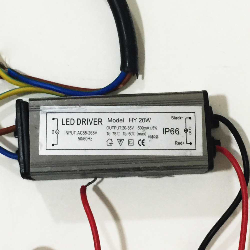 Driver p/Lampara LED, IP66 (85-265Vac, 20W, Output: 20-38Vdc, 600mA)